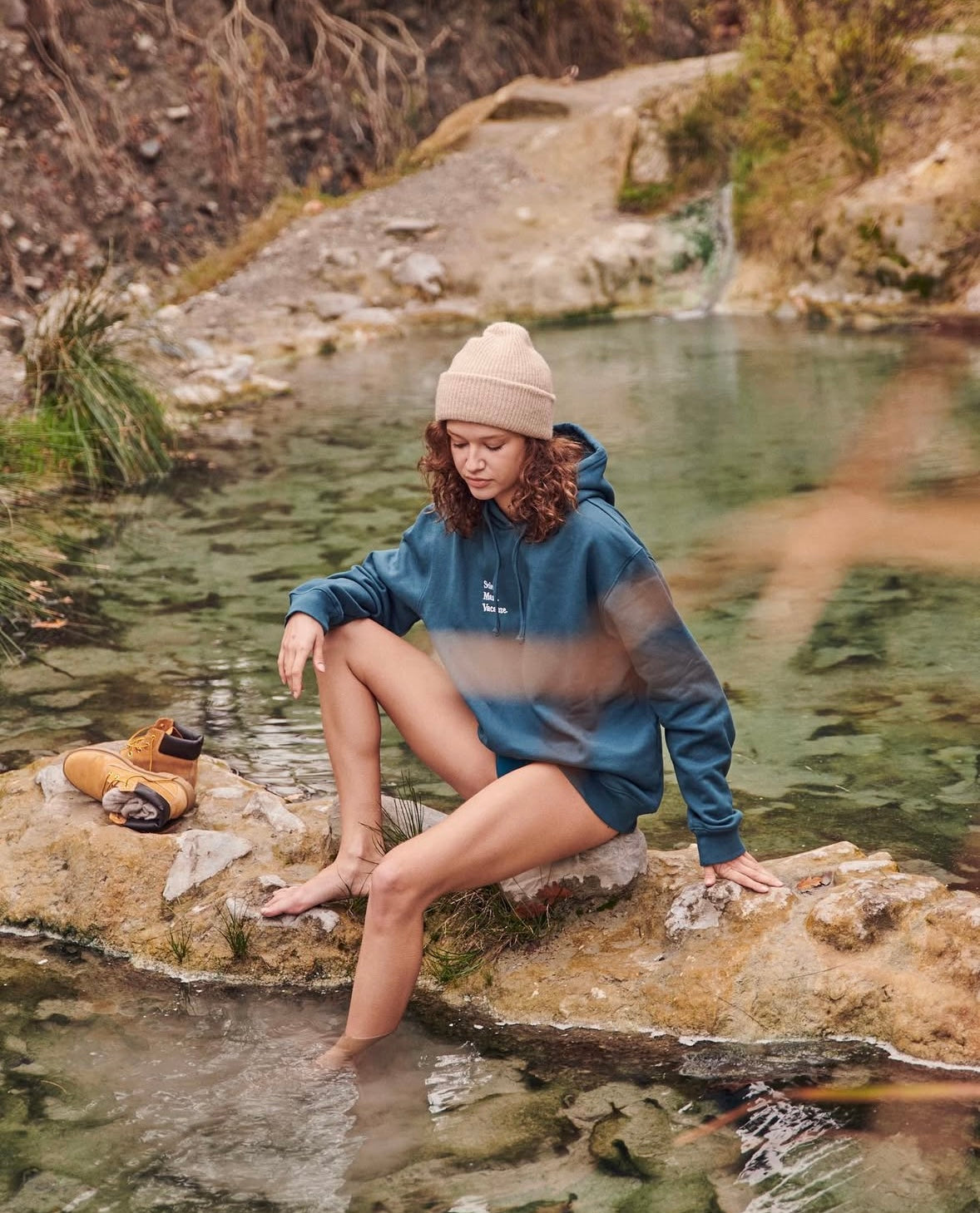 Bluza z kapturem Sole Mare Vacanze zielona