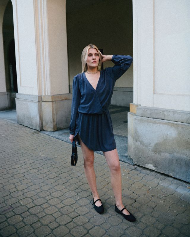 Kate Dress grey-blue