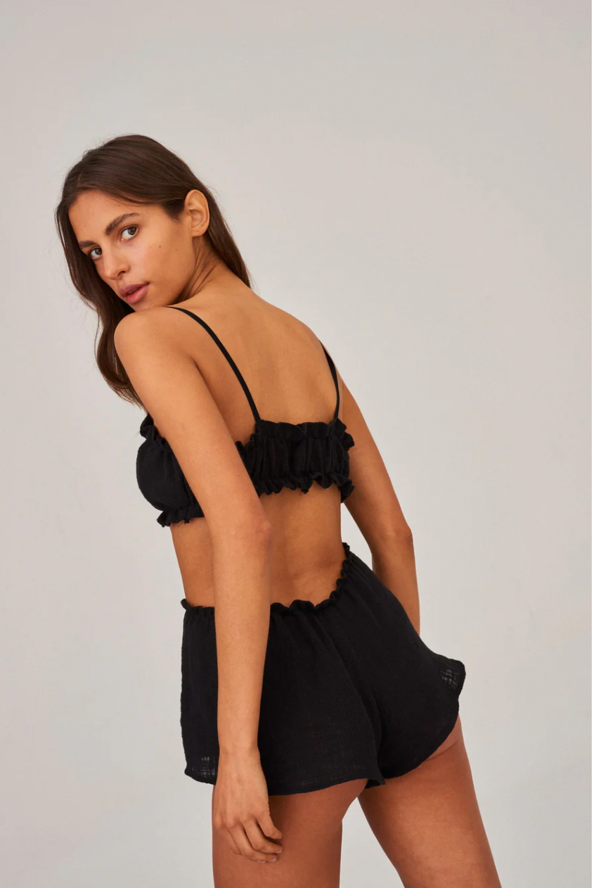 Beach Lovers Top Black