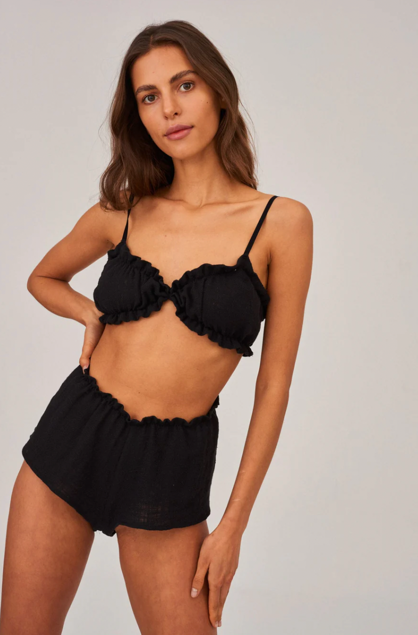 Beach Lovers Top Black