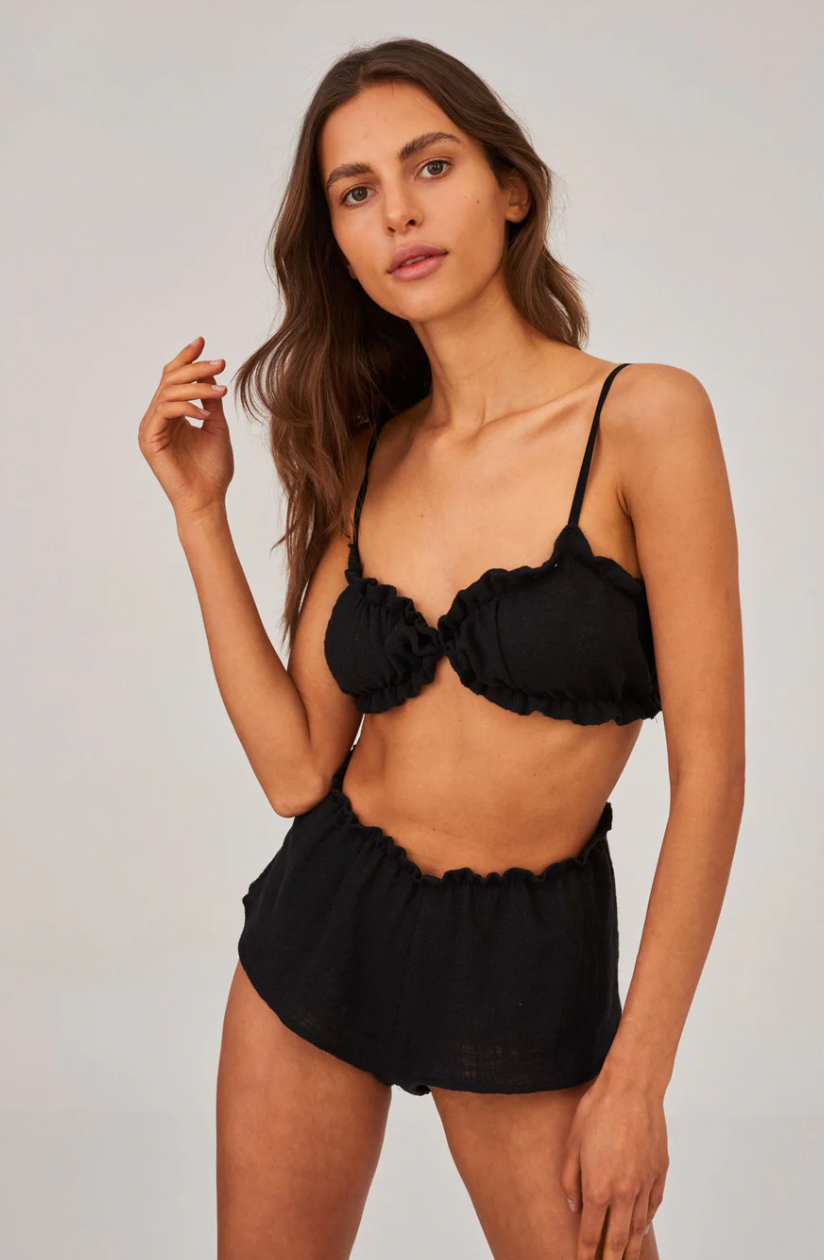 Beach Lovers Top Black