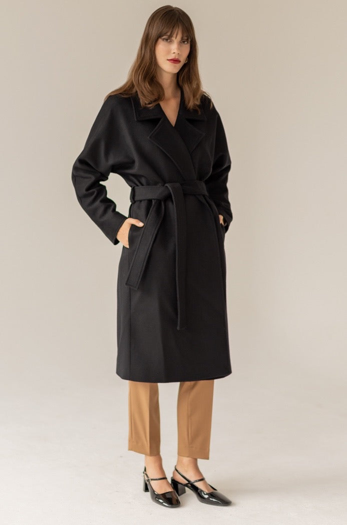 Płaszcz Paris czarny kaszmir