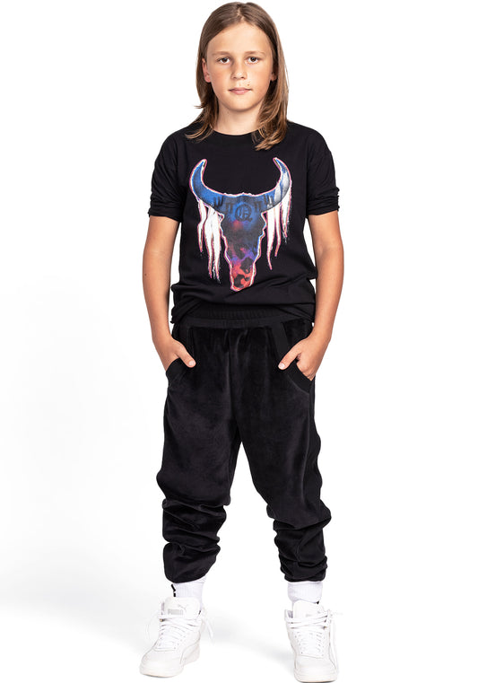 KIDS CRAZY BULL - T-shirt czarny