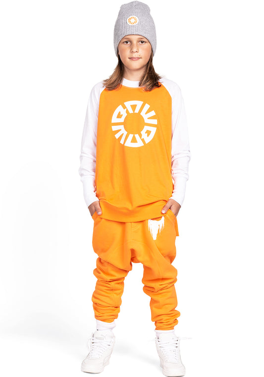 KIDS WHITE BULL - Spodnie pomarańczowe