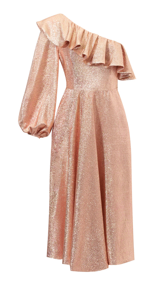 DUBAI DRESS - Sukienka asymetryczna z falbaną