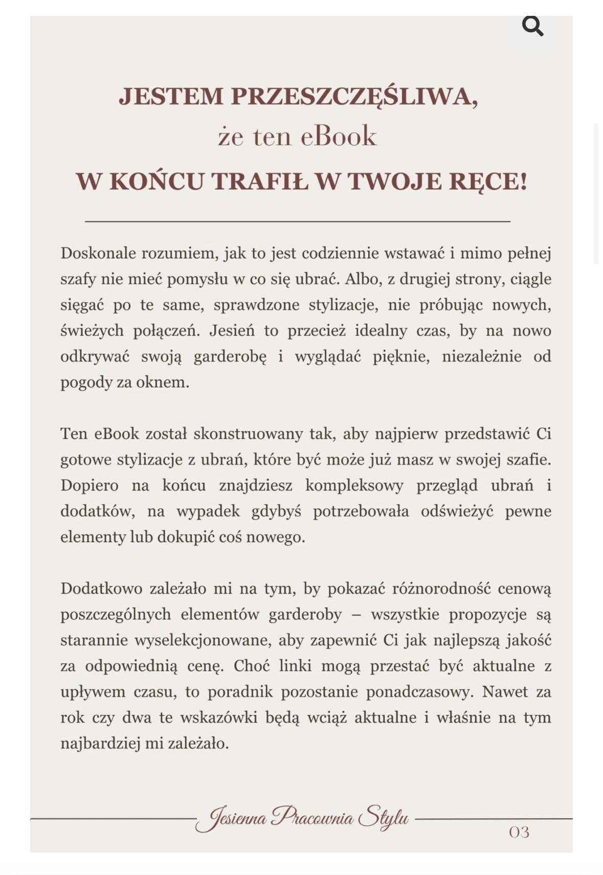 E-book - „Jesienna Pracownia Stylu – klasa i szyk na każdy budżet”