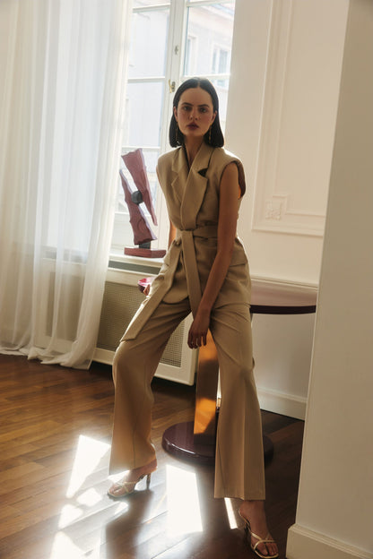 Kamizelka Vivian beżowa