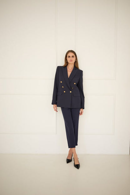 Marynarka dwurzędowa granatowa