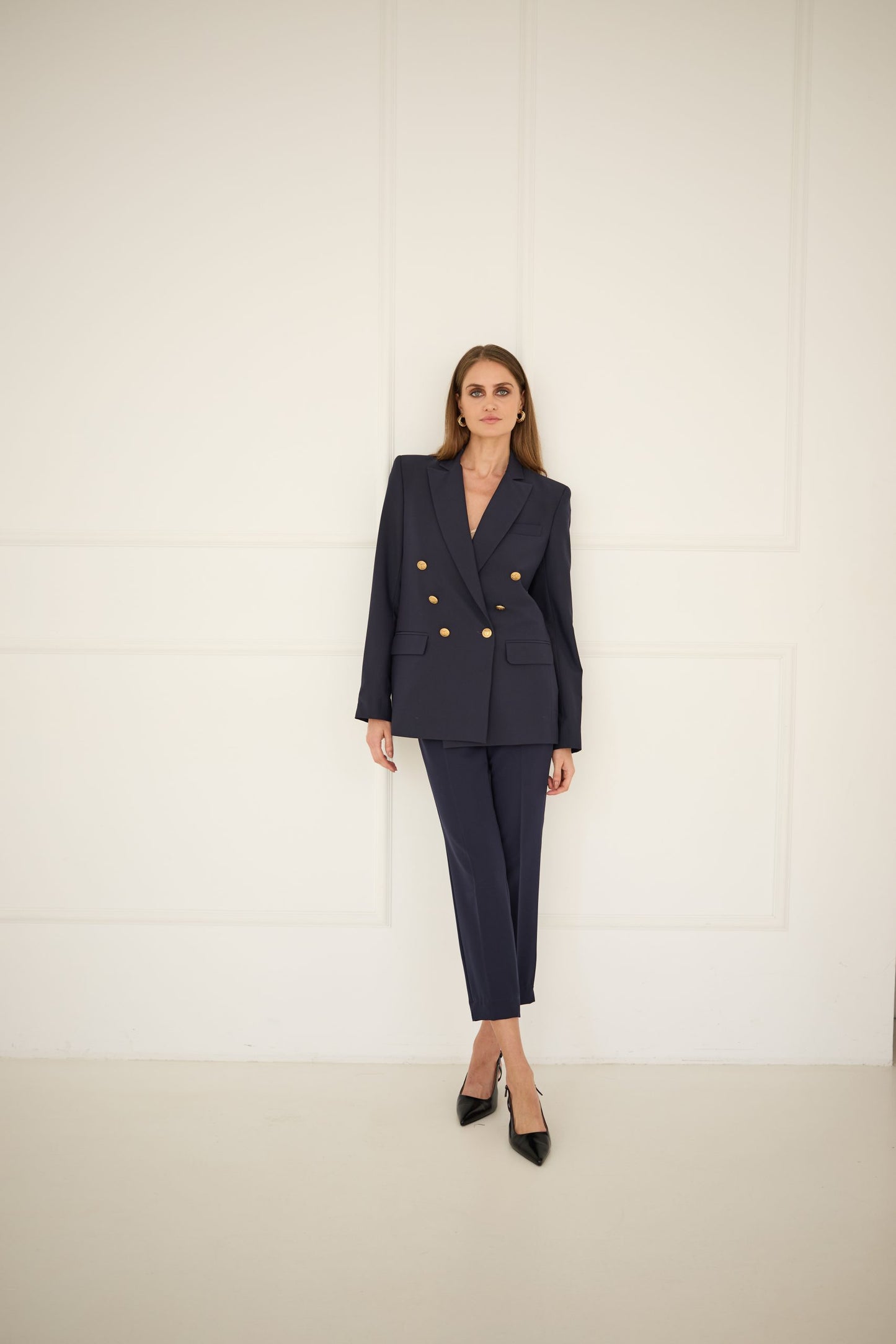 Marynarka dwurzędowa granatowa