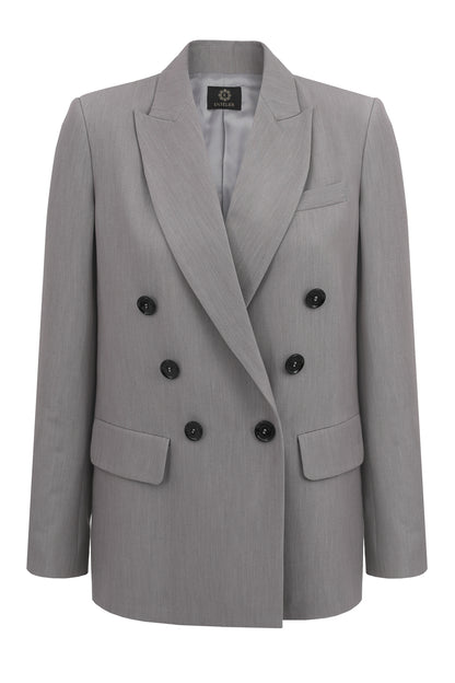 Marynarka dwurzędowa szara