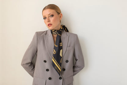 Marynarka dwurzędowa szara