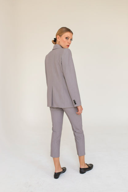 Marynarka dwurzędowa szara