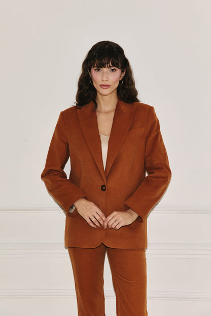 Marynarka sztruksowa koniak