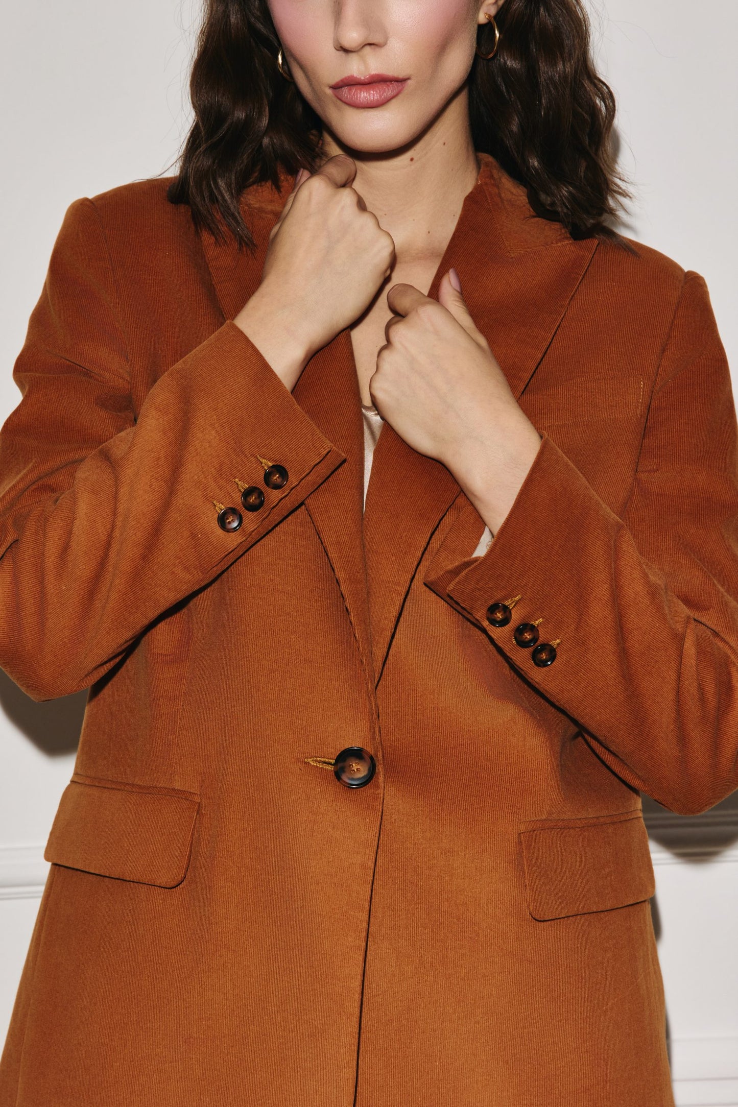 Marynarka sztruksowa koniak