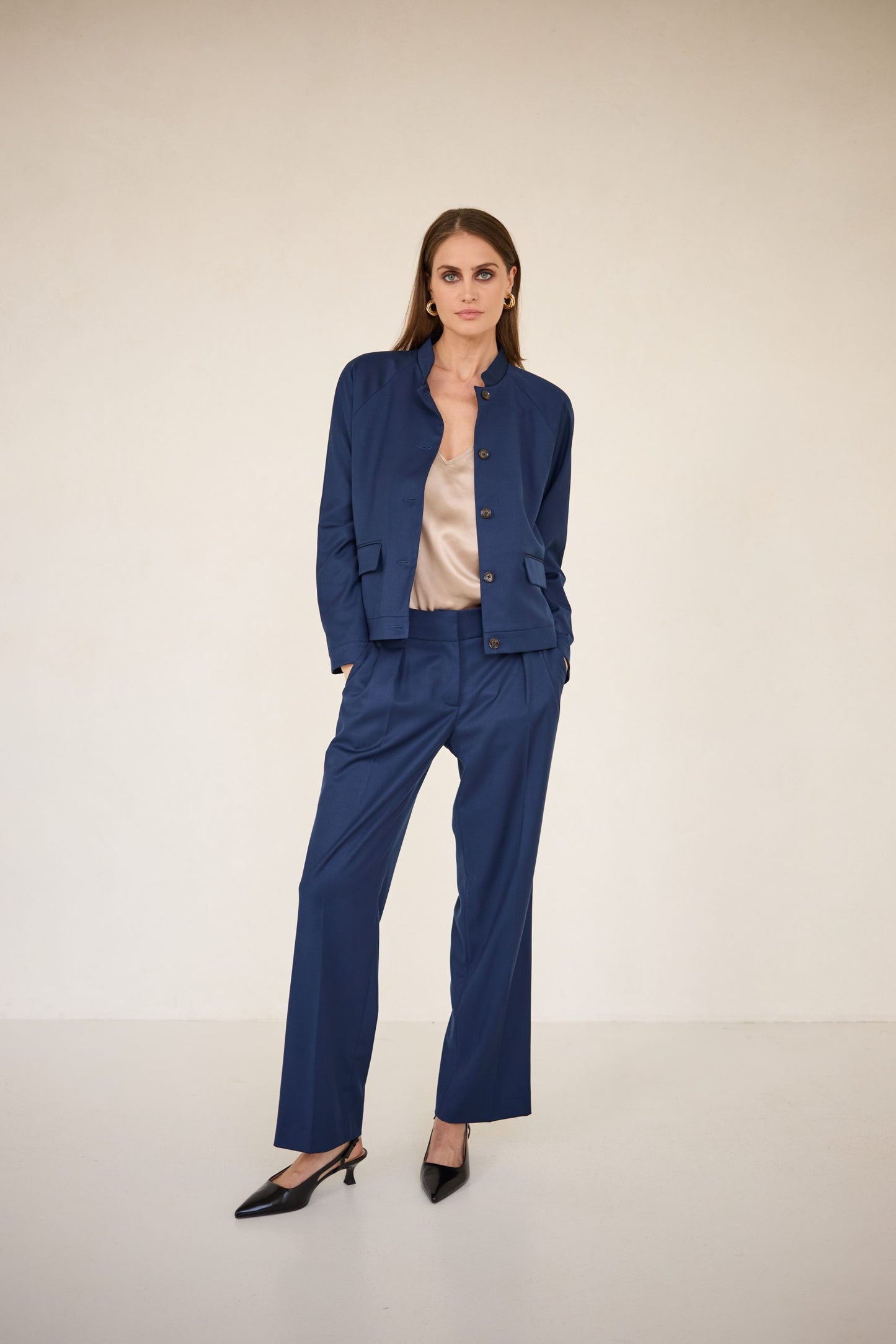 Spodnie Enzo granatowe