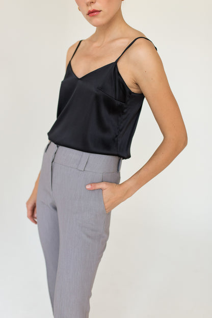 Spodnie cygaretki czarne szare