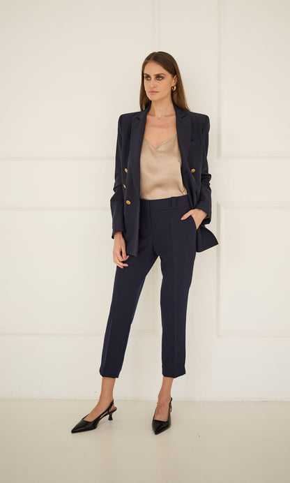 Spodnie cygaretki granatowe