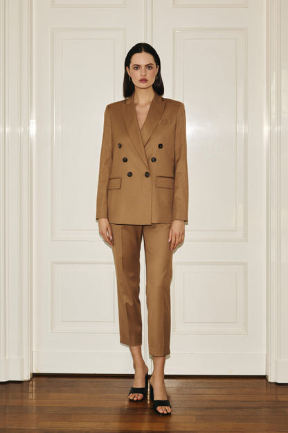 Spodnie cygaretki karmelowe