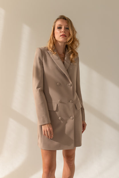 Sukienka marynarkowa beż