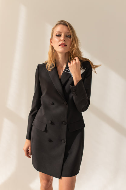 Sukienka marynarkowa czarna