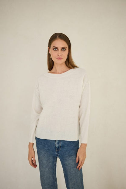 Sweter kaszmir Juliette ecru