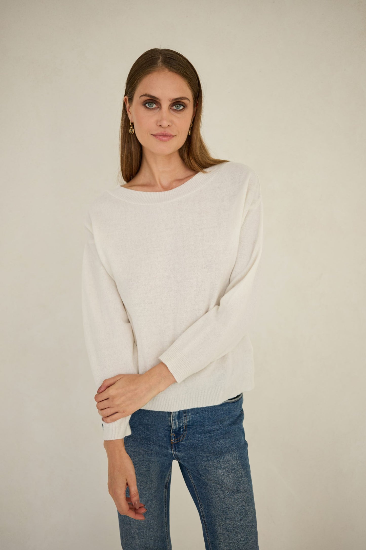 Sweter kaszmir Juliette ecru