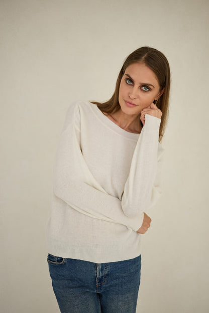 Sweter kaszmir Juliette ecru