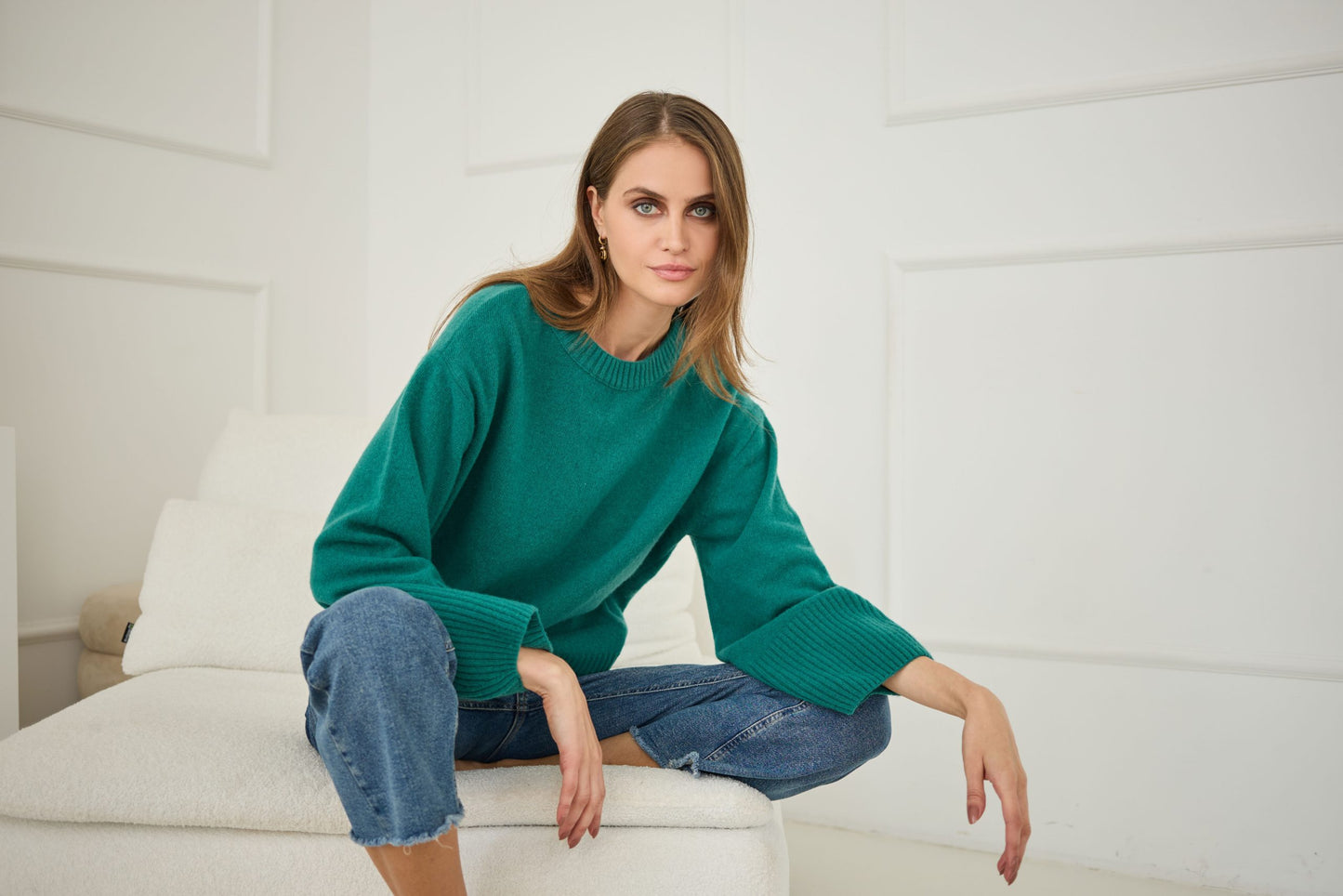 Sweter kaszmir Verona zielony